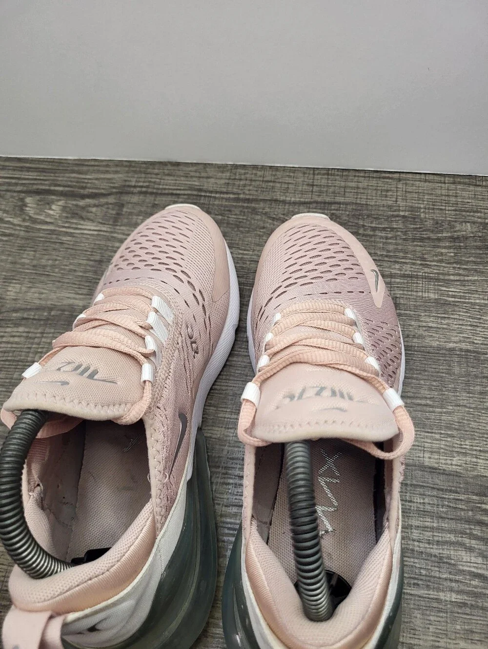 Nike Air Max 270 Pink Oxford Metallic Silver Running Shoes Women's Sneakers sz 8